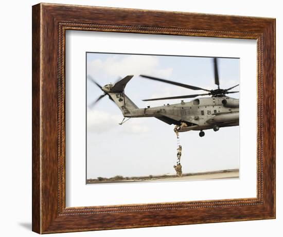 Air Force Pararescuemen Conduct a Combat Insertion and Extraction Exercise in Djibouti, Africa-null-Framed Photographic Print