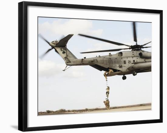 Air Force Pararescuemen Conduct a Combat Insertion and Extraction Exercise in Djibouti, Africa-null-Framed Photographic Print