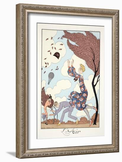 Air, from 'Falbalas and Fanfreluches, Almanach des Modes Présentes, Passées et Futures', 1926-Georges Barbier-Framed Giclee Print