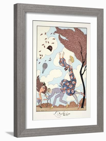 Air, from 'Falbalas and Fanfreluches, Almanach des Modes Présentes, Passées et Futures', 1926-Georges Barbier-Framed Giclee Print