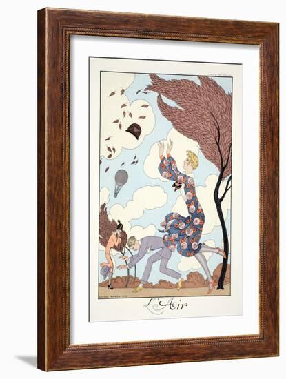 Air, from 'Falbalas and Fanfreluches, Almanach des Modes Présentes, Passées et Futures', 1926-Georges Barbier-Framed Giclee Print