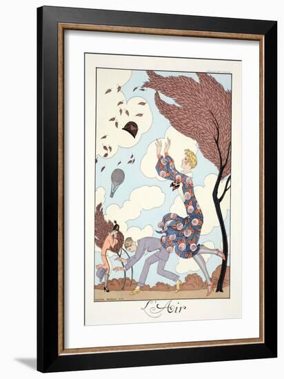 Air, from 'Falbalas and Fanfreluches, Almanach des Modes Présentes, Passées et Futures', 1926-Georges Barbier-Framed Giclee Print