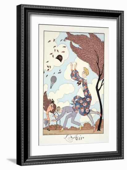 Air, from 'Falbalas and Fanfreluches, Almanach des Modes Présentes, Passées et Futures', 1926-Georges Barbier-Framed Giclee Print