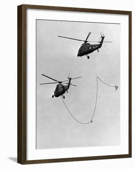 Air Fueling, Wessex Helicopter Being Refuelled in Flight, Farnborough, September 1964-null-Framed Photographic Print