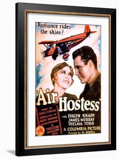 Air Hostess, Evalyn Knapp, James Murray, 1933-null-Framed Art Print