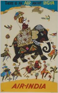Air India Travel Poster, There Is an Air About India