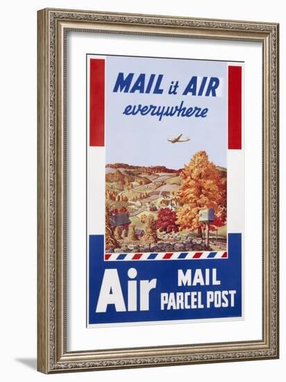 Air Mail Parcel Post Poster-Melbourne Brindle-Framed Giclee Print