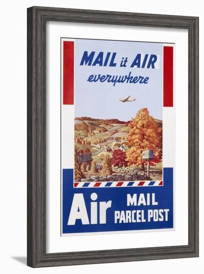 Air Mail Parcel Post Poster-Melbourne Brindle-Framed Giclee Print