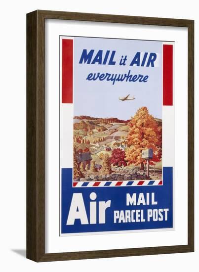 Air Mail Parcel Post Poster-Melbourne Brindle-Framed Giclee Print