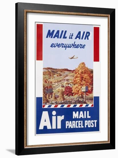 Air Mail Parcel Post Poster-Melbourne Brindle-Framed Giclee Print