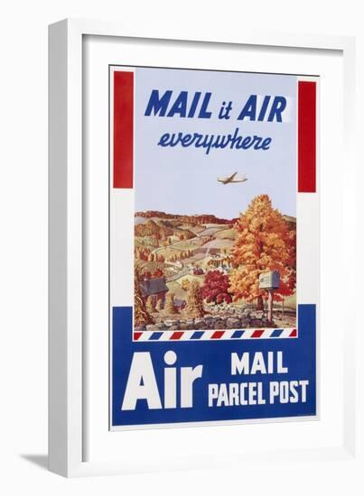 Air Mail Parcel Post Poster-Melbourne Brindle-Framed Giclee Print