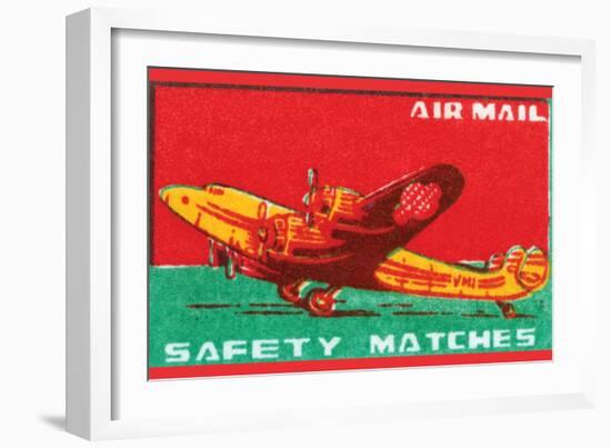 Air Mail Safety Matches-null-Framed Art Print