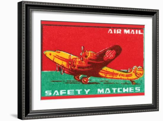 Air Mail Safety Matches-null-Framed Art Print