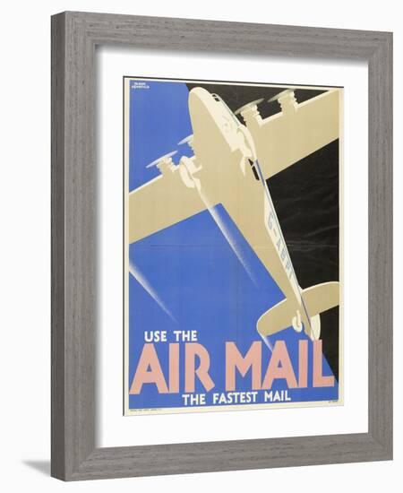 Air Mails: Publicity Poster-F Newbould-Framed Art Print