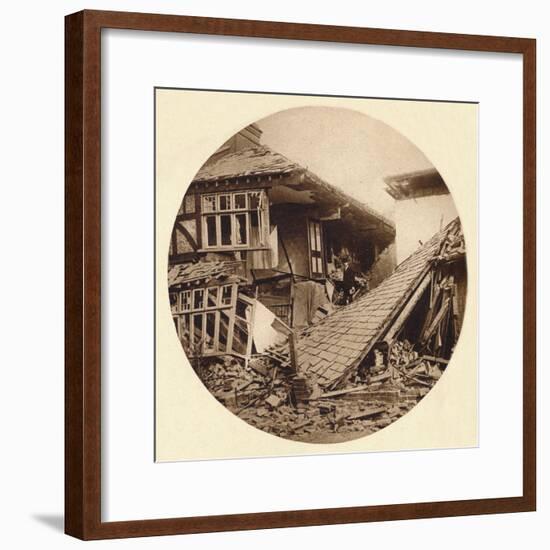 Air raid damage in Croydon, 1915 (1935)-Unknown-Framed Photographic Print