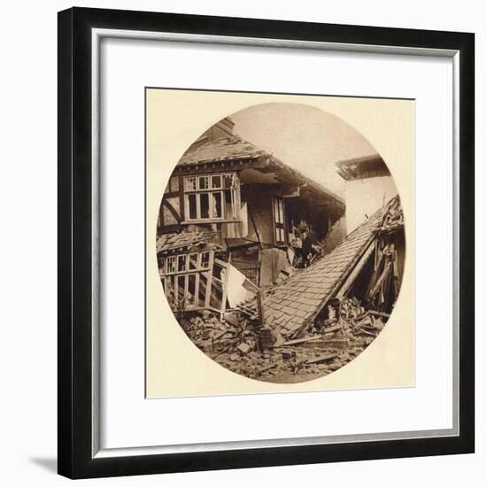 Air raid damage in Croydon, 1915 (1935)-Unknown-Framed Photographic Print