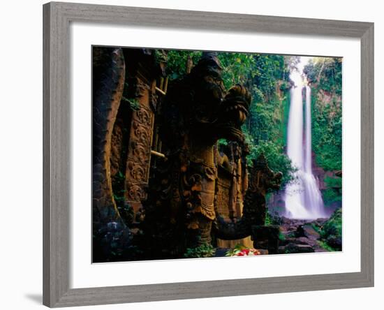 Air Terjun Gitgit Waterfall Near Lovina, Lovina, Indonesia-Tom Cockrem-Framed Photographic Print