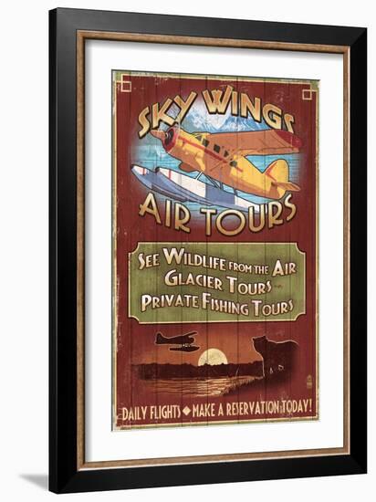 Air Tours - Vintage Sign-Lantern Press-Framed Art Print