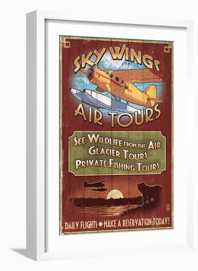 Air Tours - Vintage Sign-Lantern Press-Framed Art Print