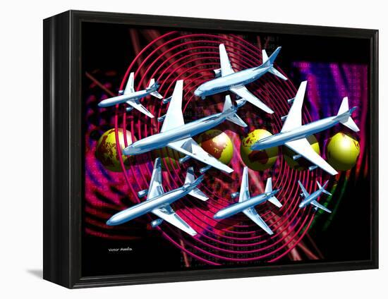 Air Travel-Victor Habbick-Framed Premier Image Canvas