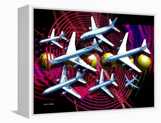 Air Travel-Victor Habbick-Framed Premier Image Canvas