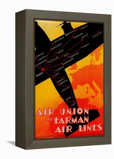 Air Union and Farman Air Lines-null-Framed Stretched Canvas