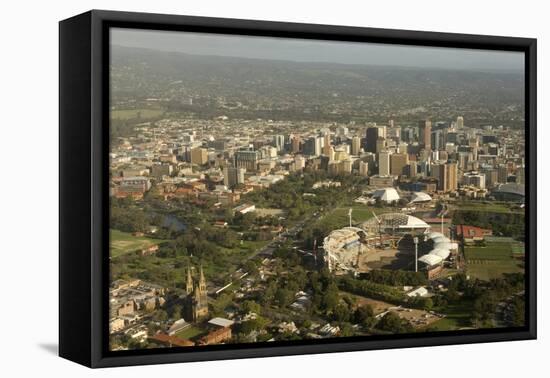 Air View of Downtown Adelaide, South Australia, Australia, Pacific-Tony Waltham-Framed Premier Image Canvas