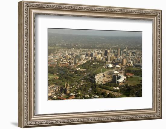 Air View of Downtown Adelaide, South Australia, Australia, Pacific-Tony Waltham-Framed Photographic Print