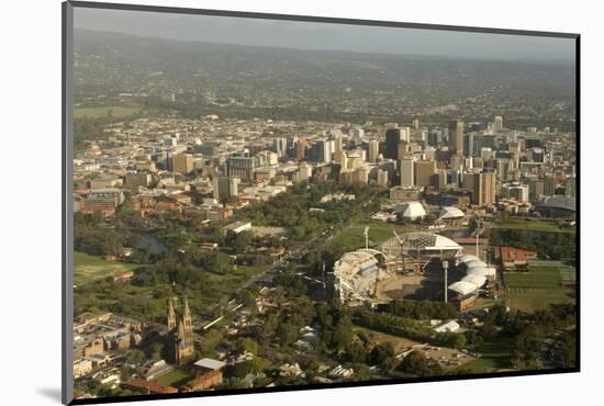 Air View of Downtown Adelaide, South Australia, Australia, Pacific-Tony Waltham-Mounted Photographic Print