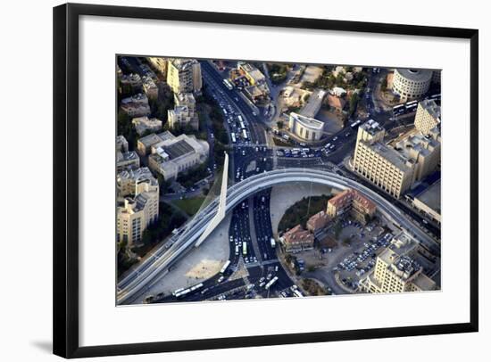 Air View of the Calatrava Bridge.-Stefano Amantini-Framed Photographic Print