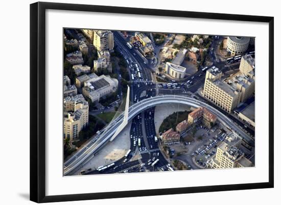 Air View of the Calatrava Bridge.-Stefano Amantini-Framed Photographic Print