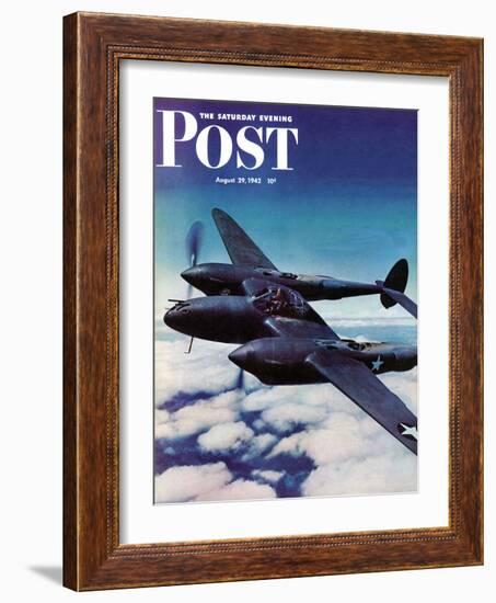 "Airborne Bomber," Saturday Evening Post Cover, August 29, 1942-Ivan Dmitri-Framed Giclee Print