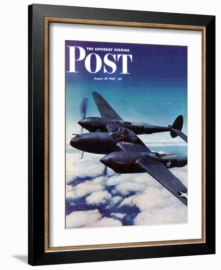 "Airborne Bomber," Saturday Evening Post Cover, August 29, 1942-Ivan Dmitri-Framed Giclee Print