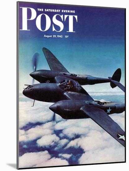 "Airborne Bomber," Saturday Evening Post Cover, August 29, 1942-Ivan Dmitri-Mounted Giclee Print