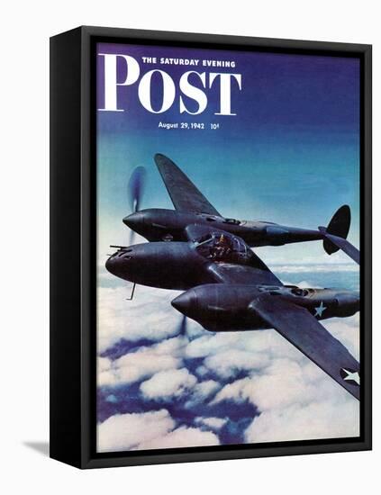 "Airborne Bomber," Saturday Evening Post Cover, August 29, 1942-Ivan Dmitri-Framed Premier Image Canvas