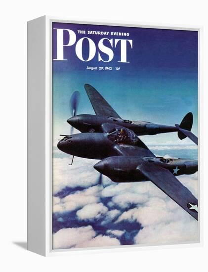 "Airborne Bomber," Saturday Evening Post Cover, August 29, 1942-Ivan Dmitri-Framed Premier Image Canvas