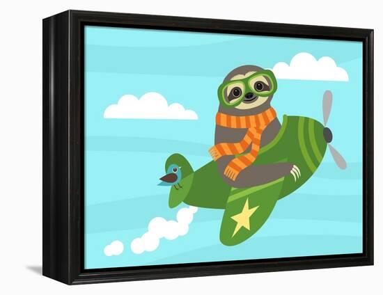 Airborne Sloth-Nancy Lee-Framed Stretched Canvas