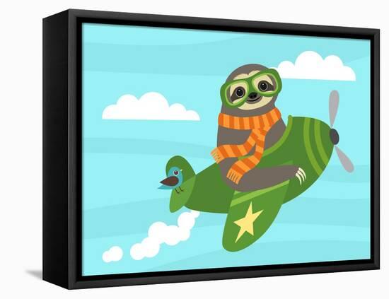 Airborne Sloth-Nancy Lee-Framed Stretched Canvas