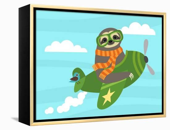 Airborne Sloth-Nancy Lee-Framed Stretched Canvas