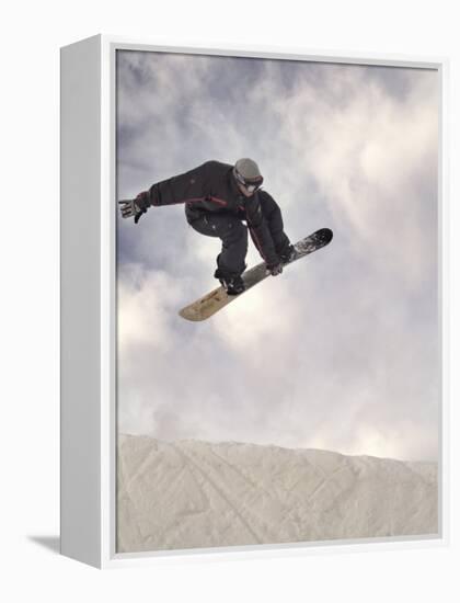 Airborne Snowboarder-null-Framed Premier Image Canvas