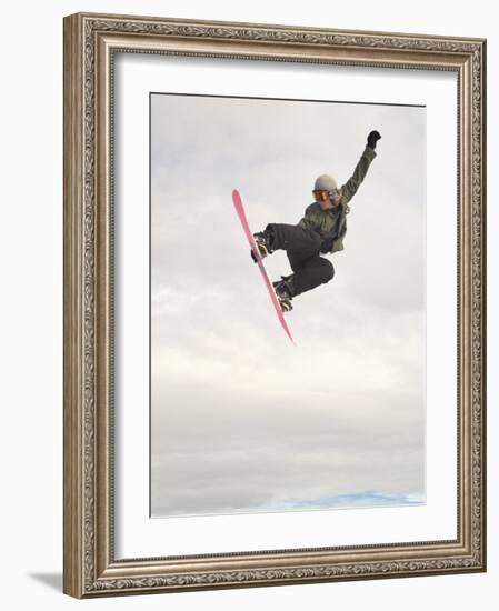 Airborne Snowboarder-null-Framed Photographic Print