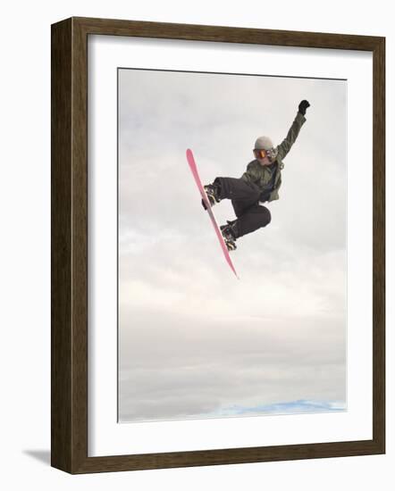 Airborne Snowboarder-null-Framed Photographic Print