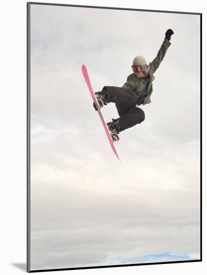 Airborne Snowboarder-null-Mounted Photographic Print