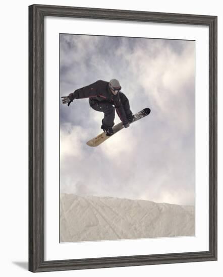 Airborne Snowboarder-null-Framed Photographic Print