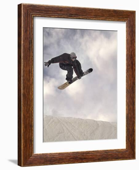 Airborne Snowboarder-null-Framed Photographic Print