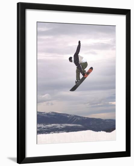 Airborne Snowboarder-null-Framed Photographic Print