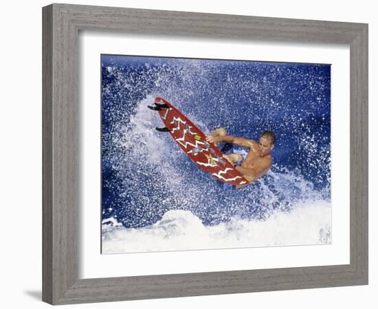 Airborne Surfer-null-Framed Photographic Print