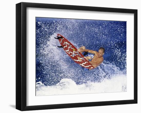 Airborne Surfer-null-Framed Photographic Print