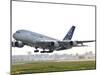 Airbus A380, the World's Largest Passenger Plane, Takes Off Successfully on its Maiden Flight-null-Mounted Photographic Print