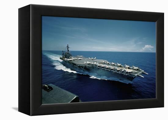 Aircraft Carrier USS Constellation at Sea-null-Framed Premier Image Canvas